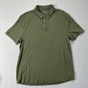 Mott & Bow Luxe Polo Shirt Mens Large Forest Green Performance Comfort Stretch